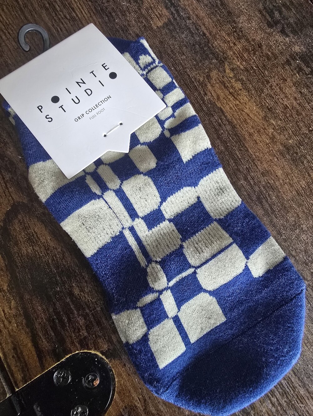 NWT! Pointe Studio, Grip Collection, Full Foot, Blue/Cream, Size S/M